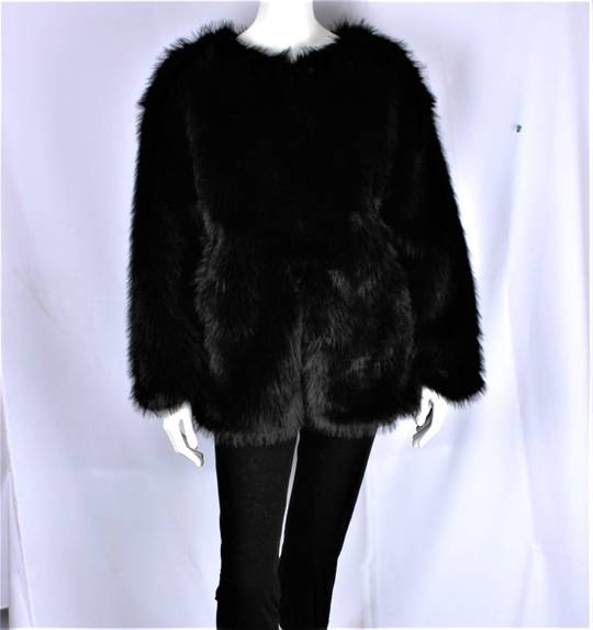 ALICE & LILY  jacket with longer faux fur black SC/4980BLK JUST $39.00
